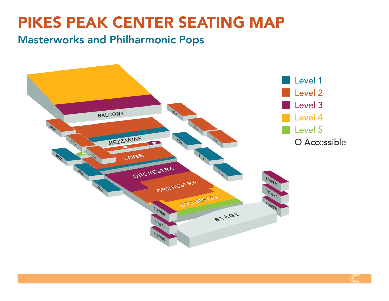 Pikes Peak Center Seating Map Colorado Springs Philharmonic