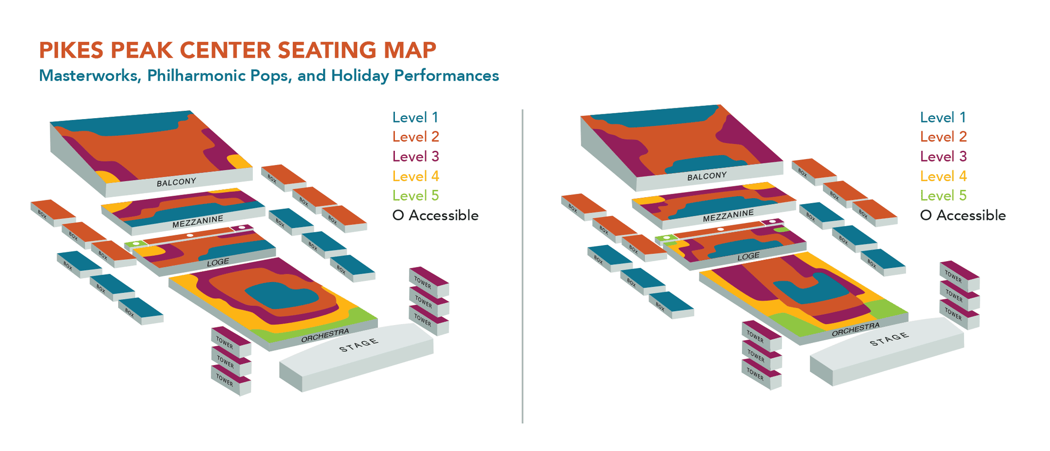 Pikes Peak Center Seating Map