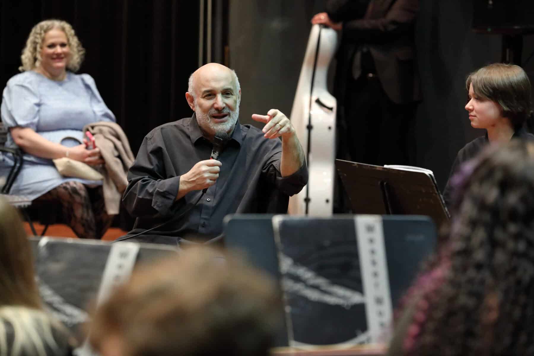 Michael Sachs taking questions from D11 students.